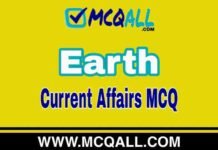 Earth – Geography MCQ Question and Answer Earth - Geography MCQ Question and Answer