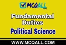 Fundamental Duties – Political Science MCQ Question and Answer Fundamental Duties - Political Science MCQ Question and Answer